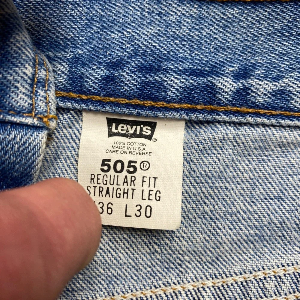 Levi's 512 Jeans Mens 36x30 Blue Vintage Made USA 2000 Straight Leg Denim‎